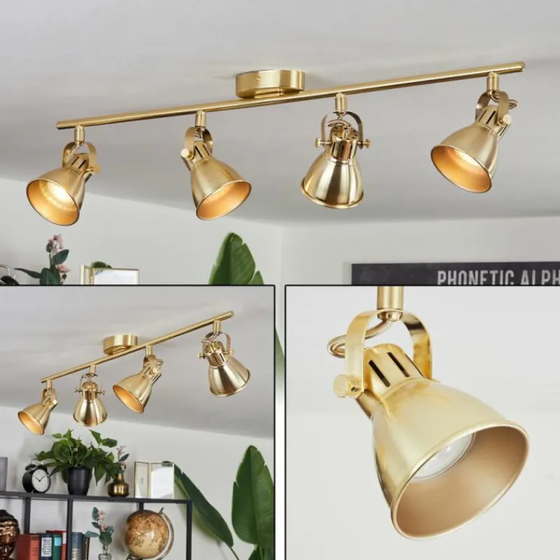 hofstein Plafonnier Salinas LED Laiton, 4 lumières