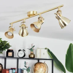 hofstein Plafonnier Salinas LED Laiton, 4 lumières