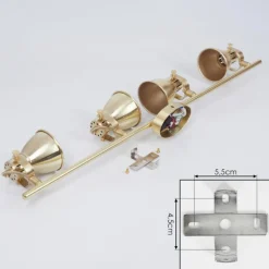 hofstein Plafonnier Salinas LED Laiton, 4 lumières