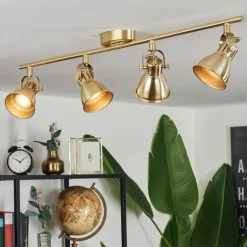 hofstein Plafonnier Salinas LED Laiton, 4 lumières