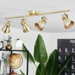 hofstein Plafonnier Salinas LED Laiton, 4 lumières