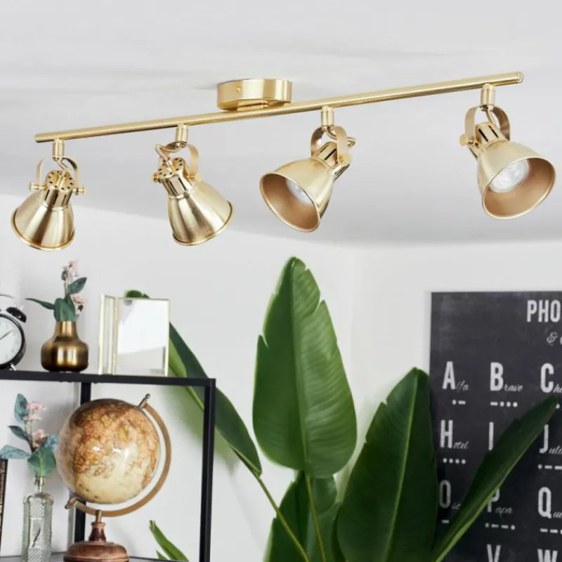 hofstein Plafonnier Salinas LED Laiton, 4 lumières