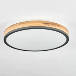 Luminaires Scandinaves-hofstein Plafonnier Salmi LED Anthracite, Brun, Couleur bois, 1 lumière