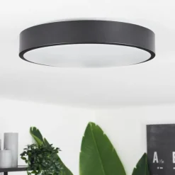 hofstein Plafonnier Samaira LED Noir, 1 lumière