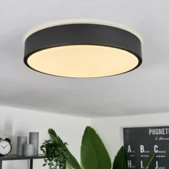 hofstein Plafonnier Samaira LED Noir, 1 lumière