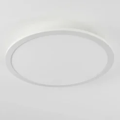 hofstein Plafonnier Sani LED Blanc, 1 lumière, Télécommandes, Changeur de couleurs