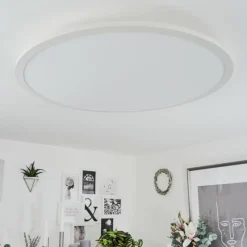 hofstein Plafonnier Sani LED Blanc, 1 lumière, Télécommandes, Changeur de couleurs