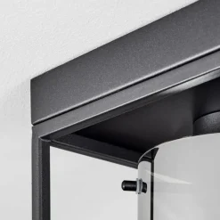 Suspension Verre Fumé-hofstein Plafonnier Sarniguet Noir, 1 lumière