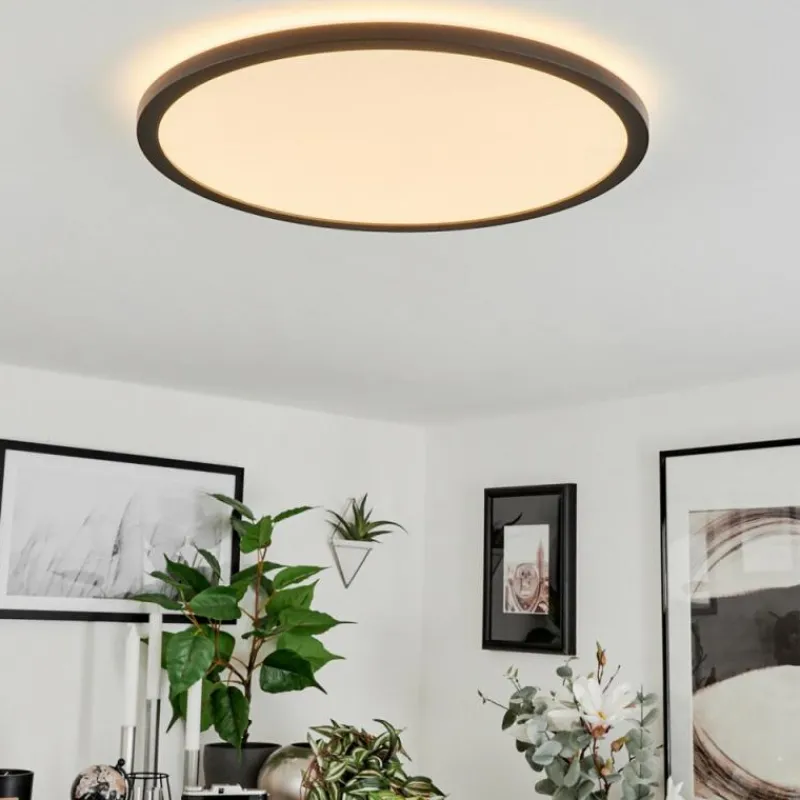 hofstein Plafonnier Sasinhosa LED Noir, 1 lumière, Télécommandes