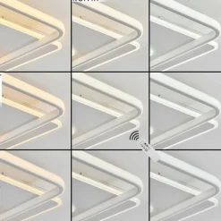 hofstein Plafonnier Selim LED Blanc, 1 lumière, Télécommandes