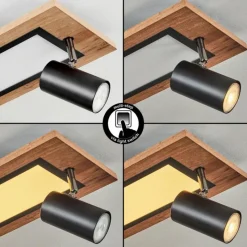 Luminaires Scandinaves-hofstein Plafonnier Sequeira Brun, Chrome, Noir, Blanc, 3 lumières