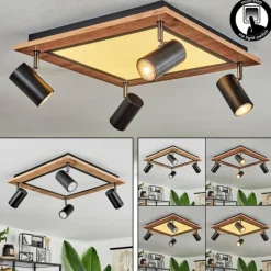 Luminaires Scandinaves-hofstein Plafonnier Sequeira Brun, Chrome, Noir, Blanc, 4 lumières