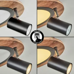 Luminaires Scandinaves-hofstein Plafonnier Sequeira Brun, Chrome, Noir, Blanc, 3 lumières