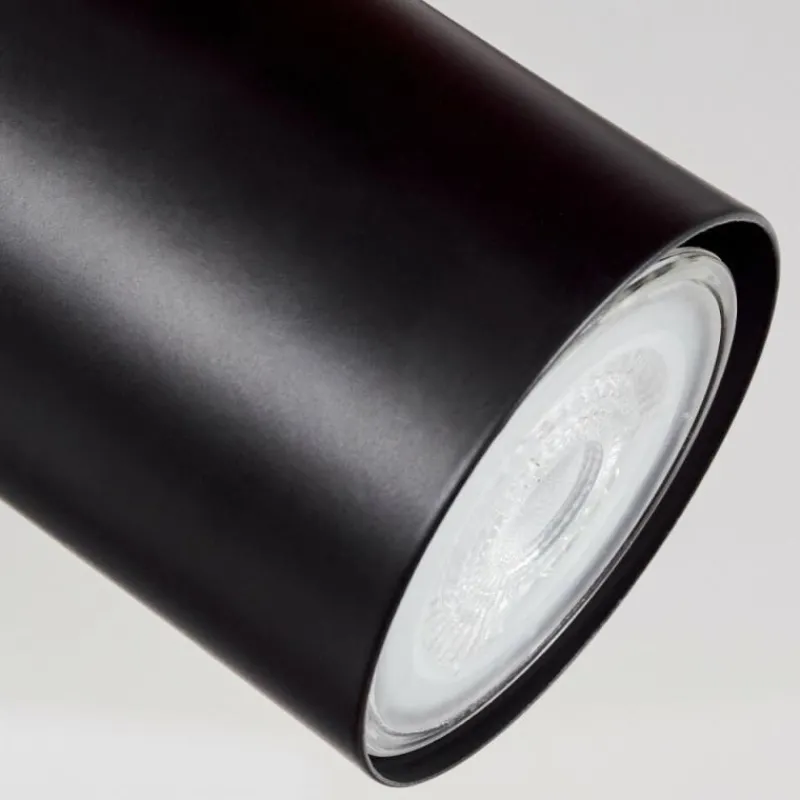 hofstein Plafonnier Sequeira LED Bois clair, Couleur bois, Noir, 2 lumières