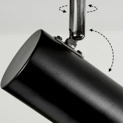 hofstein Plafonnier Sequeira LED Couleur bois, Noir, Blanc, 3 lumières