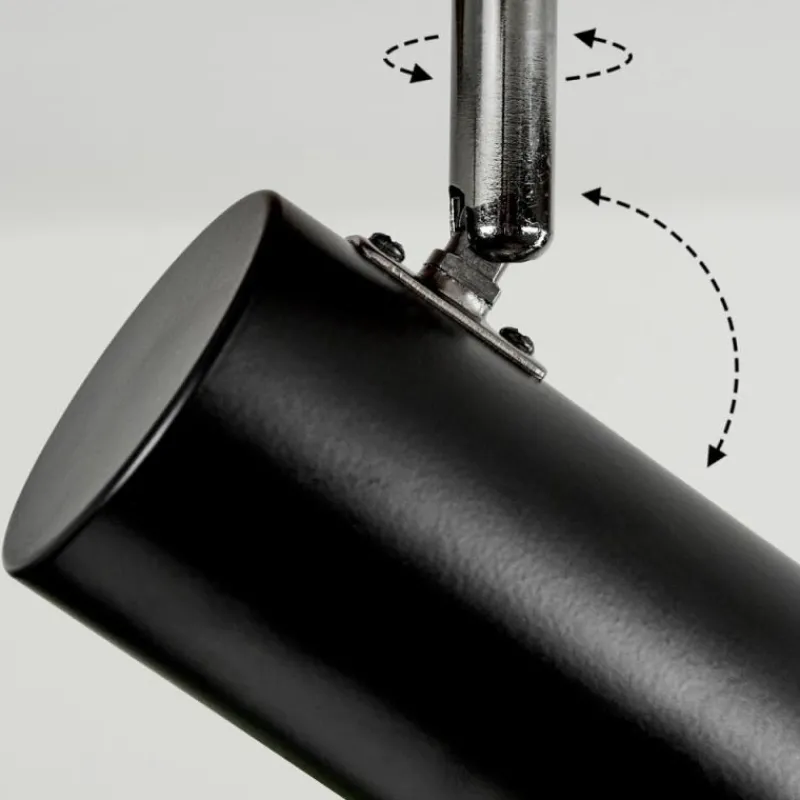 hofstein Plafonnier Sequeira LED Couleur bois, Noir, Blanc, 3 lumières