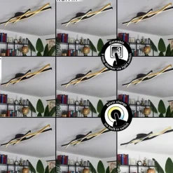 Lampes Dorées-hofstein Plafonnier Serlande LED Or, Noir, 1 lumière