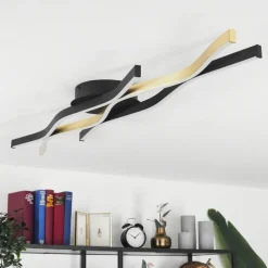 Lampes Dorées-hofstein Plafonnier Serlande LED Or, Noir, 1 lumière