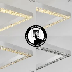 hofstein Plafonnier Serranos LED Aluminium, 1 lumière