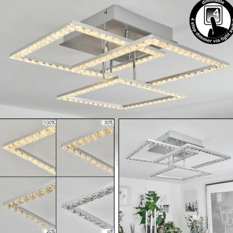 hofstein Plafonnier Serranos LED Aluminium, 1 lumière