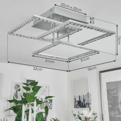 hofstein Plafonnier Serranos LED Aluminium, 1 lumière