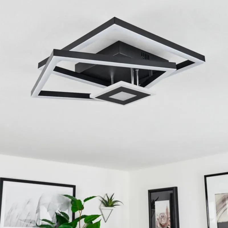 hofstein Plafonnier Serzedelo LED Noir, 1 lumière
