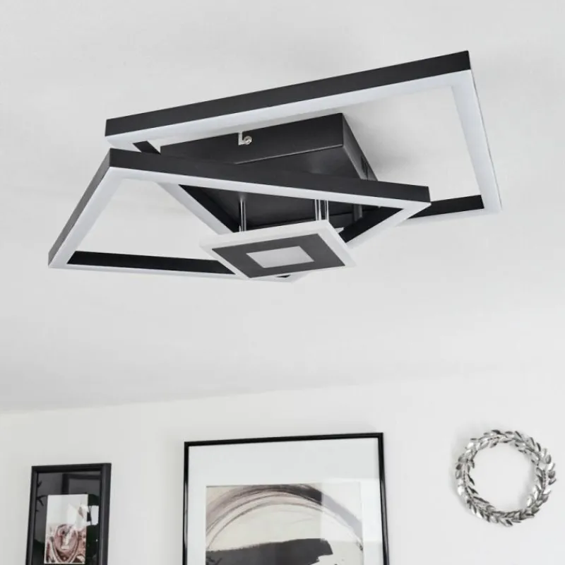 hofstein Plafonnier Serzedelo LED Noir, 1 lumière