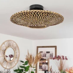 Style Boho-Chic-hofstein Plafonnier Shelbourne Noir, 1 lumière