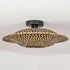 Style Boho-Chic-hofstein Plafonnier Shelbourne Noir, 1 lumière