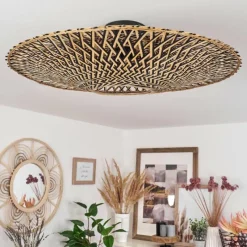 Style Boho-Chic-hofstein Plafonnier Shelbourne Noir, 1 lumière