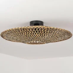 Style Boho-Chic-hofstein Plafonnier Shelbourne Noir, 1 lumière