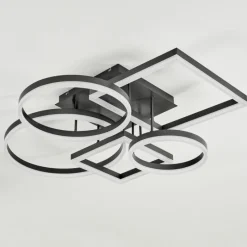 hofstein Plafonnier Sistelo LED Noir, 1 lumière