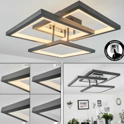 hofstein Plafonnier Solaro LED Gris, 1 lumière