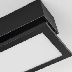 hofstein Plafonnier Sourbarie LED Brun, Couleur bois, Noir, 1 lumière