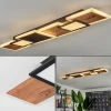 Lampes En Bois-hofstein Plafonnier Sourbarie LED Brun, Couleur bois, Noir, 1 lumière