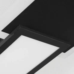 Lampes En Bois-hofstein Plafonnier Sourbarie LED Brun, Couleur bois, Noir, 1 lumière