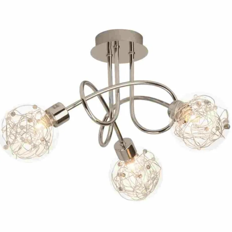 Luminaires Brilliant Plafonnier à spots en spirale Brilliant Joya Chrome, 3 lumières
