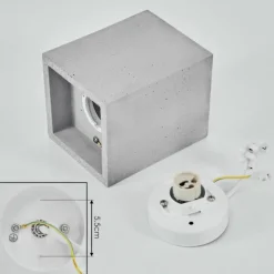 hofstein Plafonnier Stettler Gris, 1 lumière