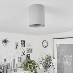 hofstein Plafonnier Stettler Gris, 1 lumière