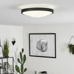 hofstein Plafonnier Subles LED Noir, Blanc, 1 lumière, Détecteur de mouvement