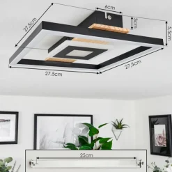 Luminaires Scandinaves-hofstein Plafonnier Taboneira LED Écru, Noir, Blanc, 1 lumière