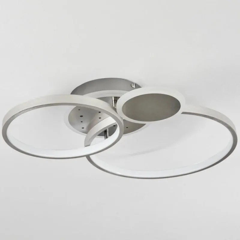 hofstein Plafonnier Tagsdorff LED Chrome, Nickel mat, 1 lumière