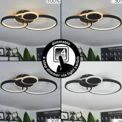 hofstein Plafonnier Tagsdorff LED Noir, Blanc, 1 lumière