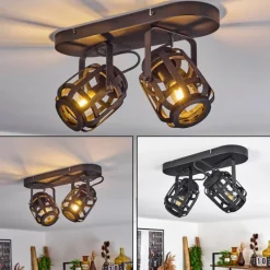 Luminaires Scandinaves-hofstein Plafonnier Teheran Noir, 2 lumières