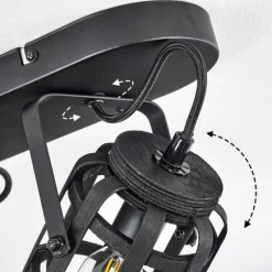 Luminaires Scandinaves-hofstein Plafonnier Teheran Noir, 2 lumières