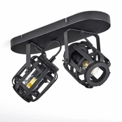 Luminaires Scandinaves-hofstein Plafonnier Teheran Noir, 2 lumières