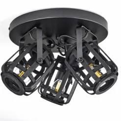 Luminaires Scandinaves-hofstein Plafonnier Teheran Noir, 3 lumières