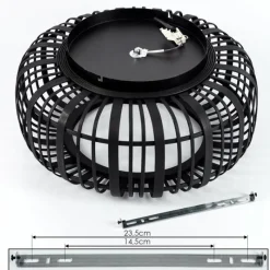 Luminaires Scandinaves-hofstein Plafonnier Teheran Noir, 1 lumière