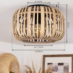 Luminaires Scandinaves-hofstein Plafonnier Teheran Noir, 1 lumière