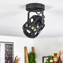 Luminaires Scandinaves-hofstein Plafonnier Teheran Noir, 1 lumière